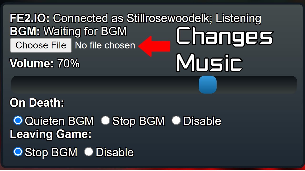 fe2io extension that REPLACES music