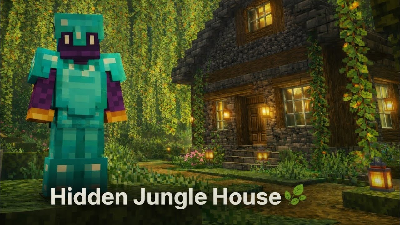 My Friend Secret Jungle Base 😈 | Minecraft