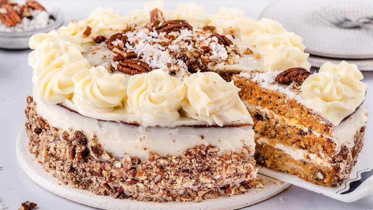 Moist & Delicious Carrot Cake with Pineapple & Coconut Recipe