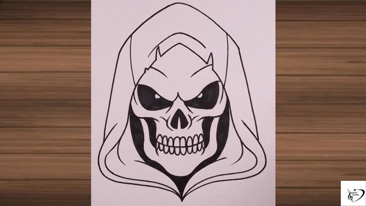 How to Draw the Grim Reaper | How To Draw Grim Reaper for Beginners |  Draw Grim Reaper Cute Cartoon
