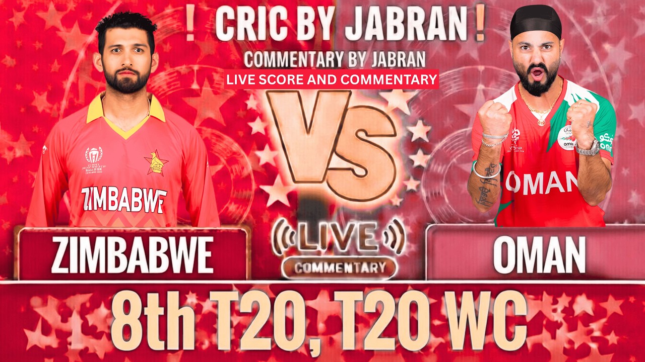 Zimbabwe vs Oman Live Score and Commentary | ZIM vs OMN T20 World Cup | Cric By Jabran