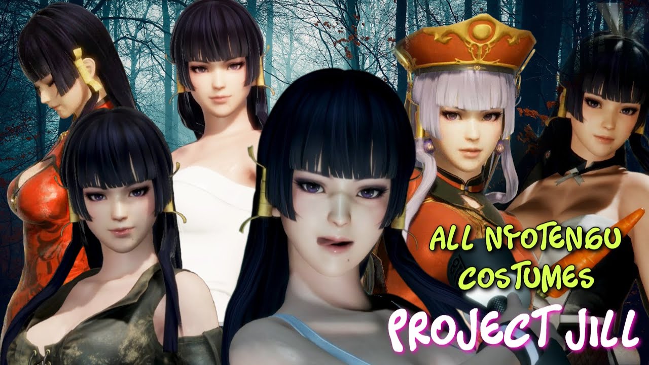 DOA6 All (33) Nyotengu Costumes, Hairstyles & Accesories from Season Pass 1 to 4 ~ Project-JILL-