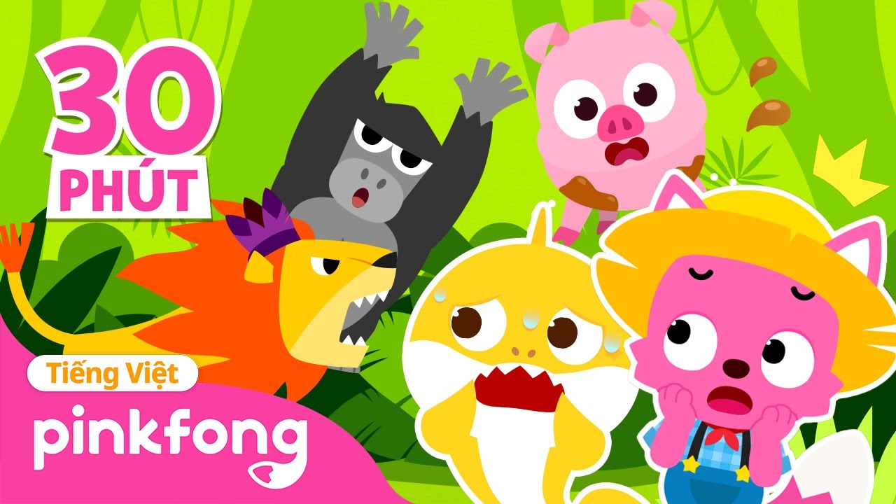 Tuyển tập các bài hát & phim hoạt hình về Dộng Vật | Cá Mập Con Pinkfong! - Nhạc thiếu nhi