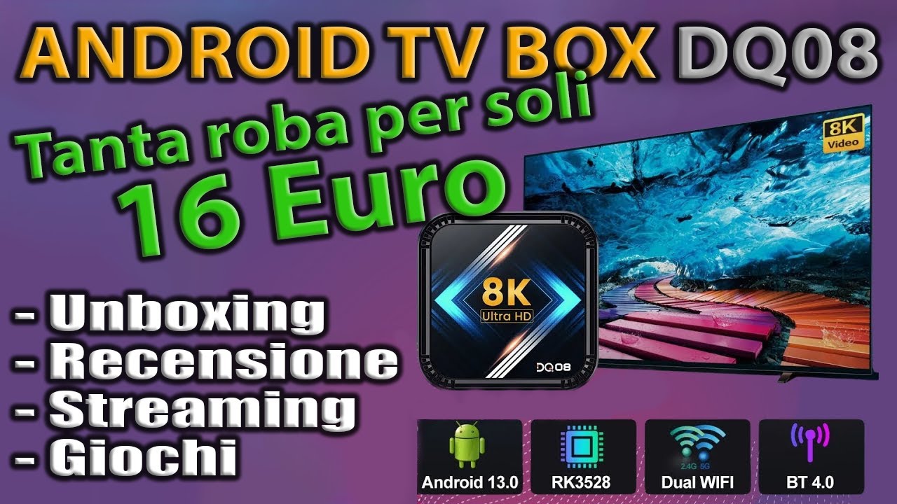 Android Tv Box DQ08: il più economico 💥 Potente 💥