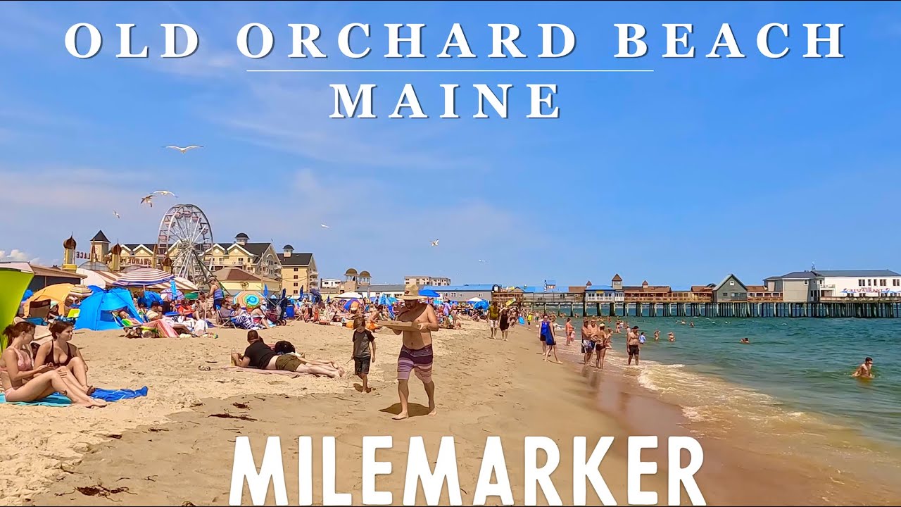 [4K] Old Orchard Beach Walk - Old Orchard Beach, ME - 4k Relaxing Scenic Beach Walk with binaural 🎧