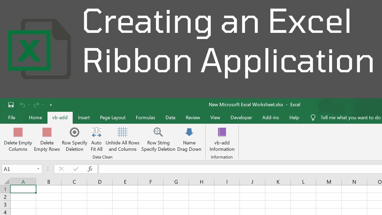 Making an Excel Ribbon App | VBA