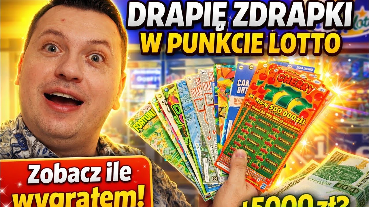 DUŻO ZDRAPEK Zdrapki Lotto za 500 złotych Zdrapki czasochłonne