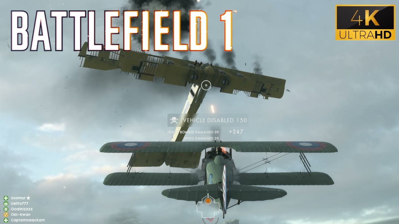 Battlefield 1: Intense Aerial Combat | No Commentary [4K]