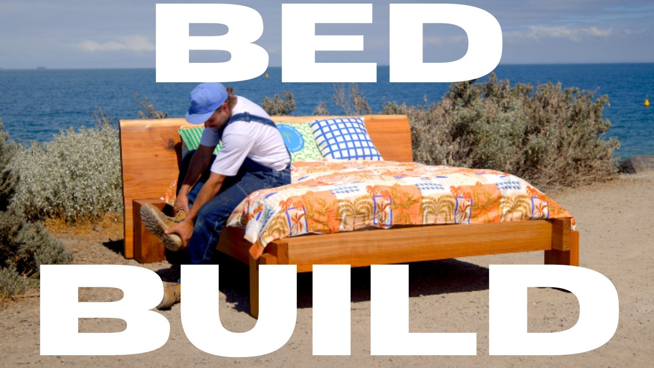 Satisfying Start to Finish - Full Redwood Bed Build (No Talking)