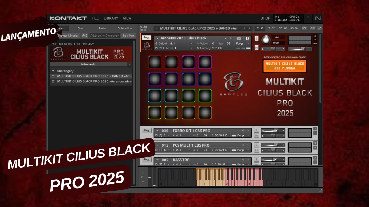 MULTIKIT CILIUS BLACK PRO 2025 | PACK vARRANGER E TECLADO ARRANJADOR | + DE 190 RITMOS