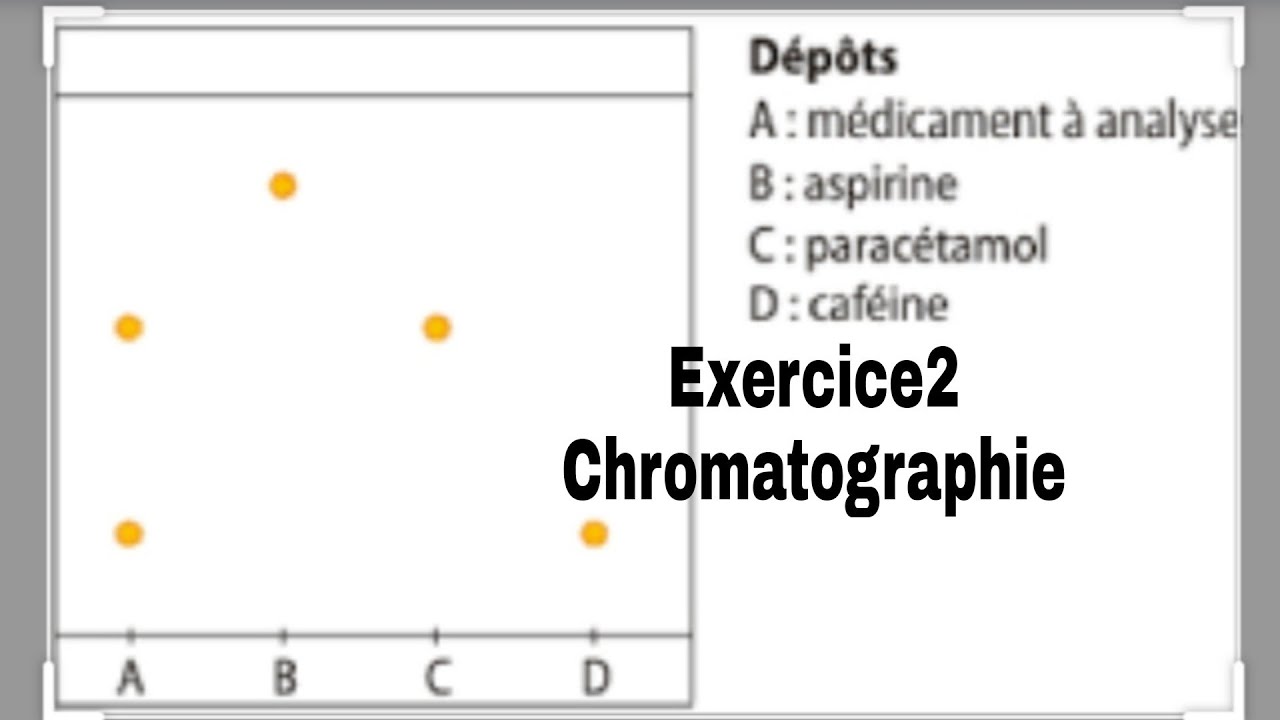 Exercice 2: Chromatographie sur couche mince