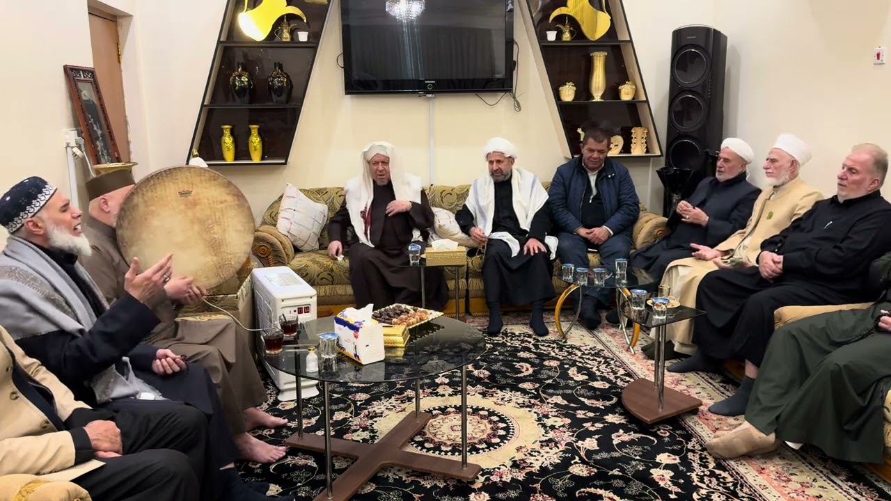 (3) المنشد الشيخ علي حمد الزواي والمنشد الحاج علاء العزاوي جلسه انشاد في بيت الحاج حقي الراوي