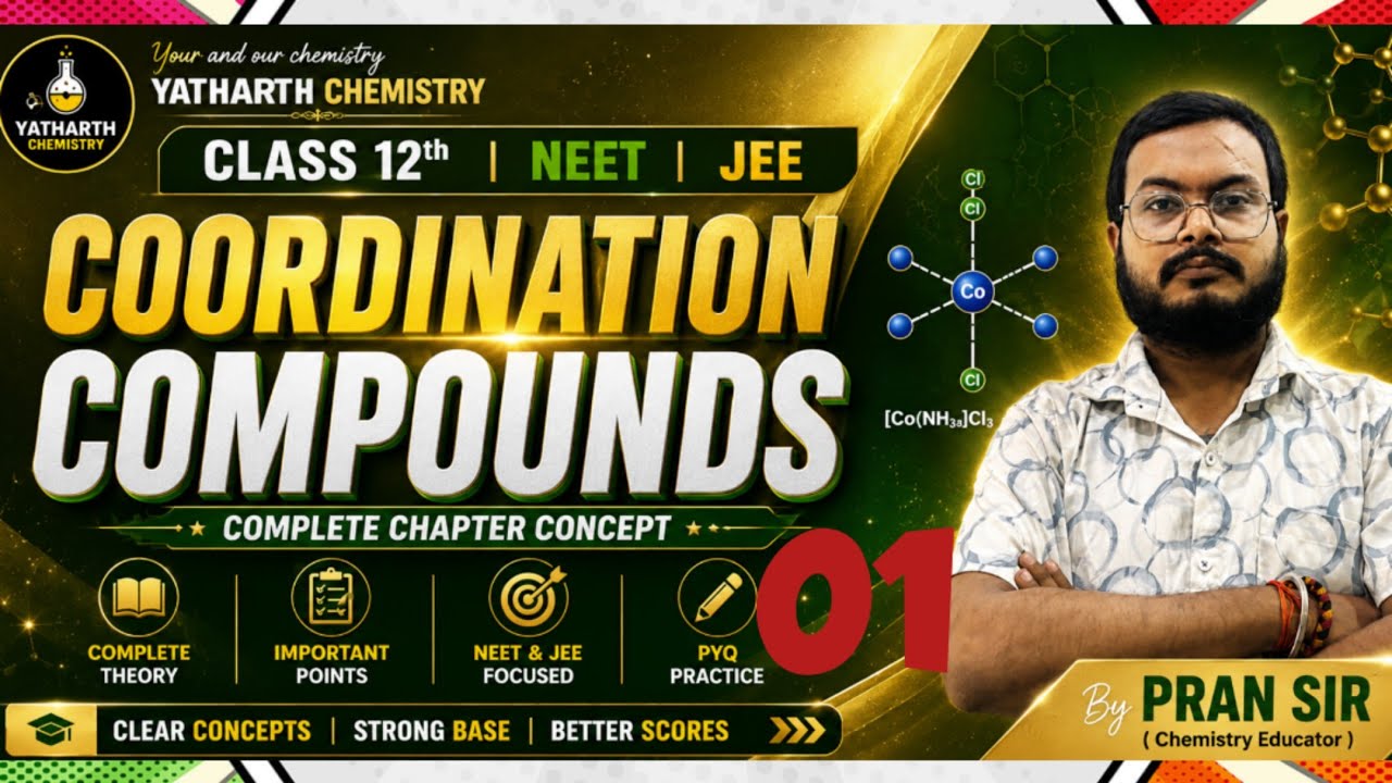 COORDINATION COMPOUND ll CLASS 12th ll NEET / JEE ll PRAN SIR 