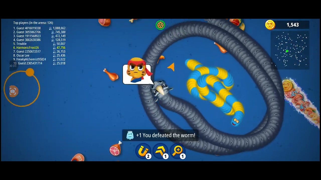 Reaching 50k in worms zone