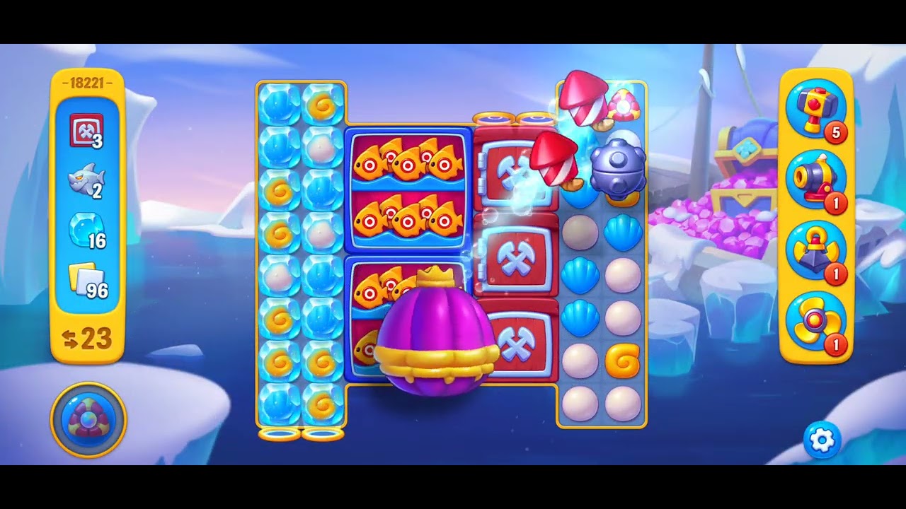 Fishdom Thor Hammer Gameplay Level 18216 - 18224 #Fishdom #games #win 