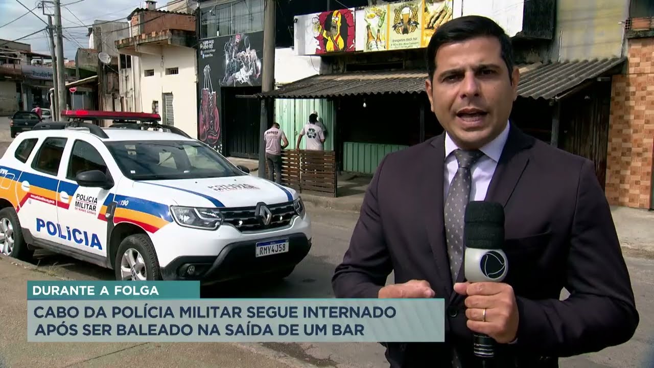 PM baleado em bar na Grande BH está internado em estado grave