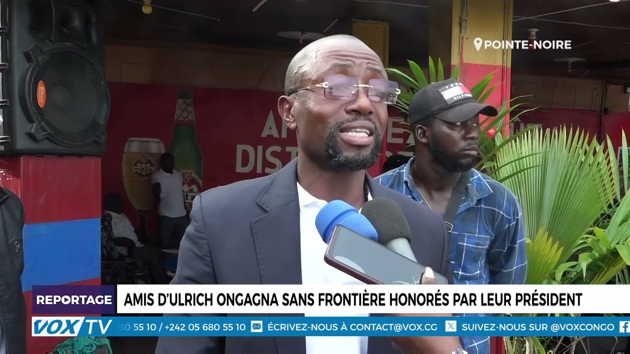 Amis d'Ulrich Ongagna sans frontière honorés par leur Président