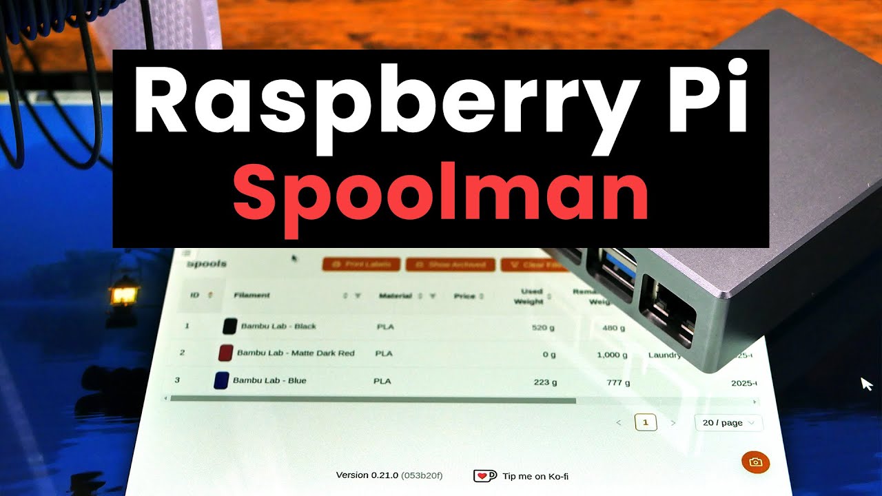Manage your 3D Filament with Spoolman on the Raspberry Pi