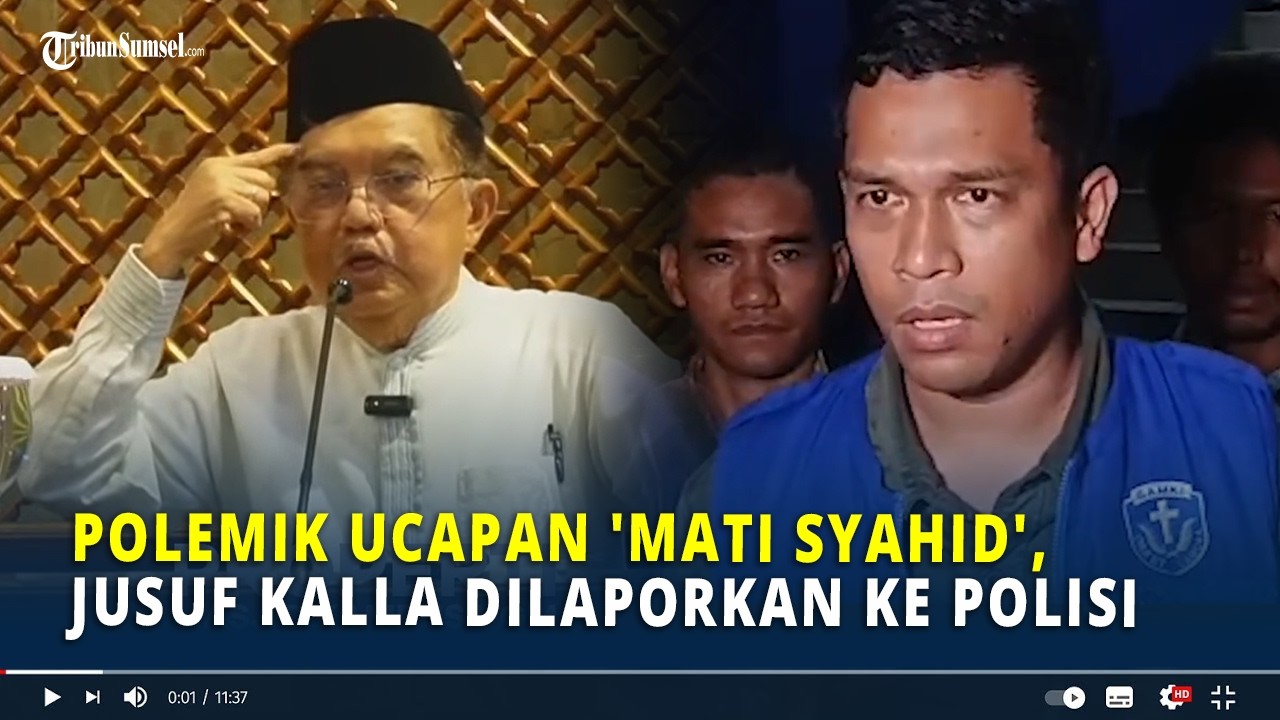 Polemik Ucapan 'Mati Syahid', Jusuf Kalla Dilaporkan ke Polisi