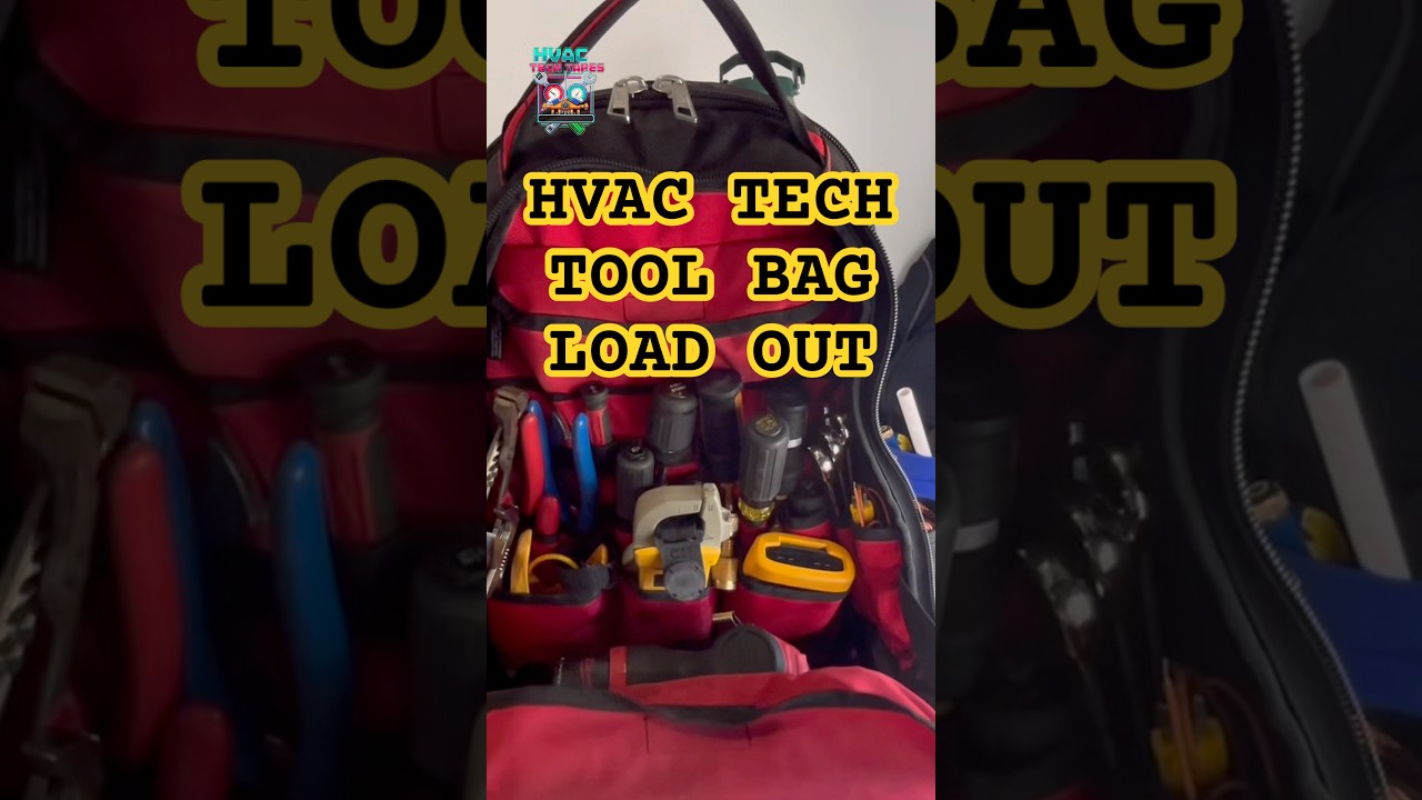 HVAC Apprentice Tech Tool Bag Load Out - @MilwaukeeTool jobsite backpack #hvac #tools #tech #AC