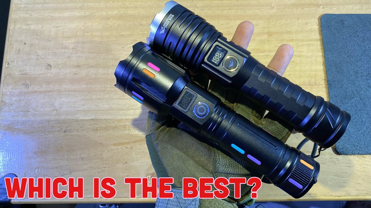 Adu senter zoom super terang Smiling Shark SD-5500 vs COBA F-351
