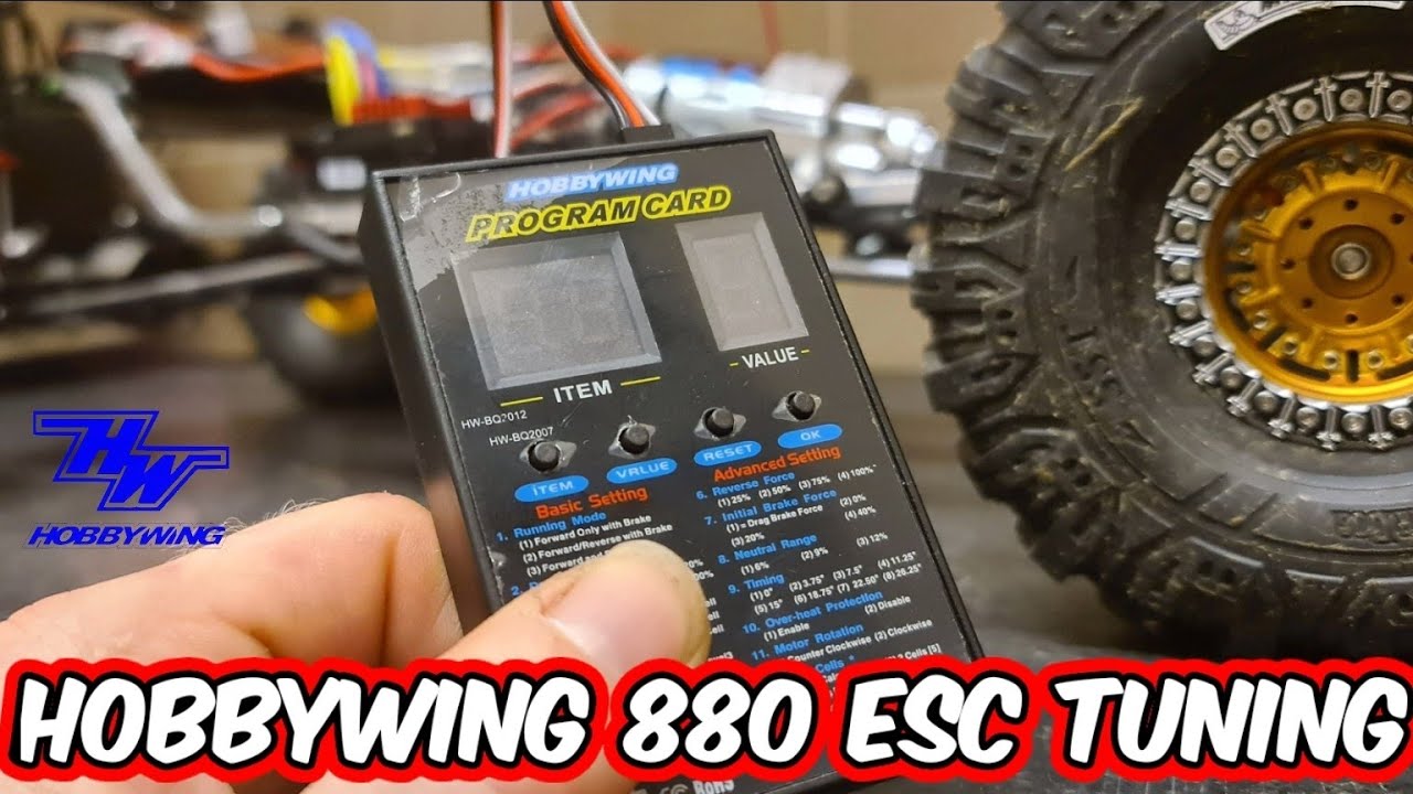 hobbywing 880 esc tuning with hobbywing programme card