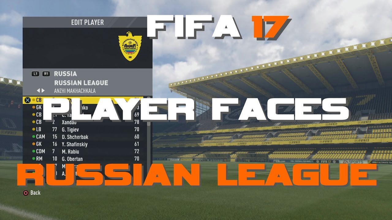 Fifa 17 Player Faces - Russian League