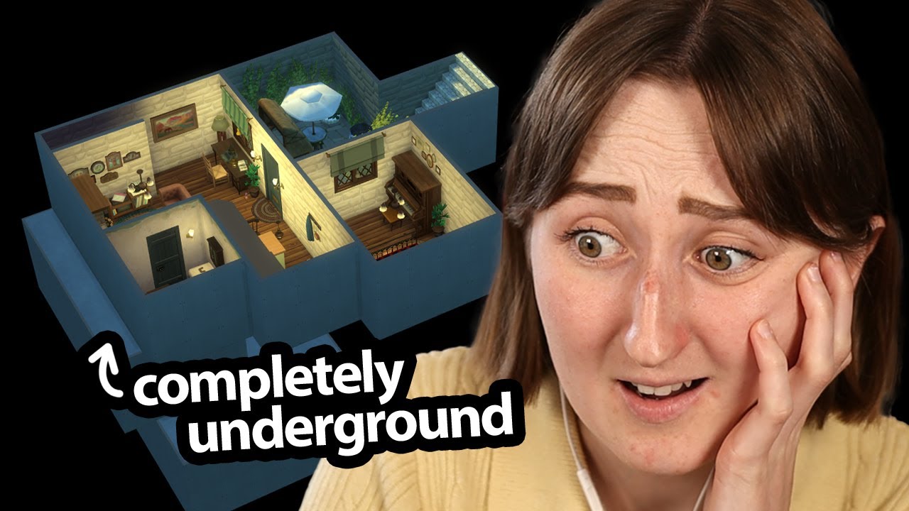 i built a sims house ONLY in the BASEMENT?!