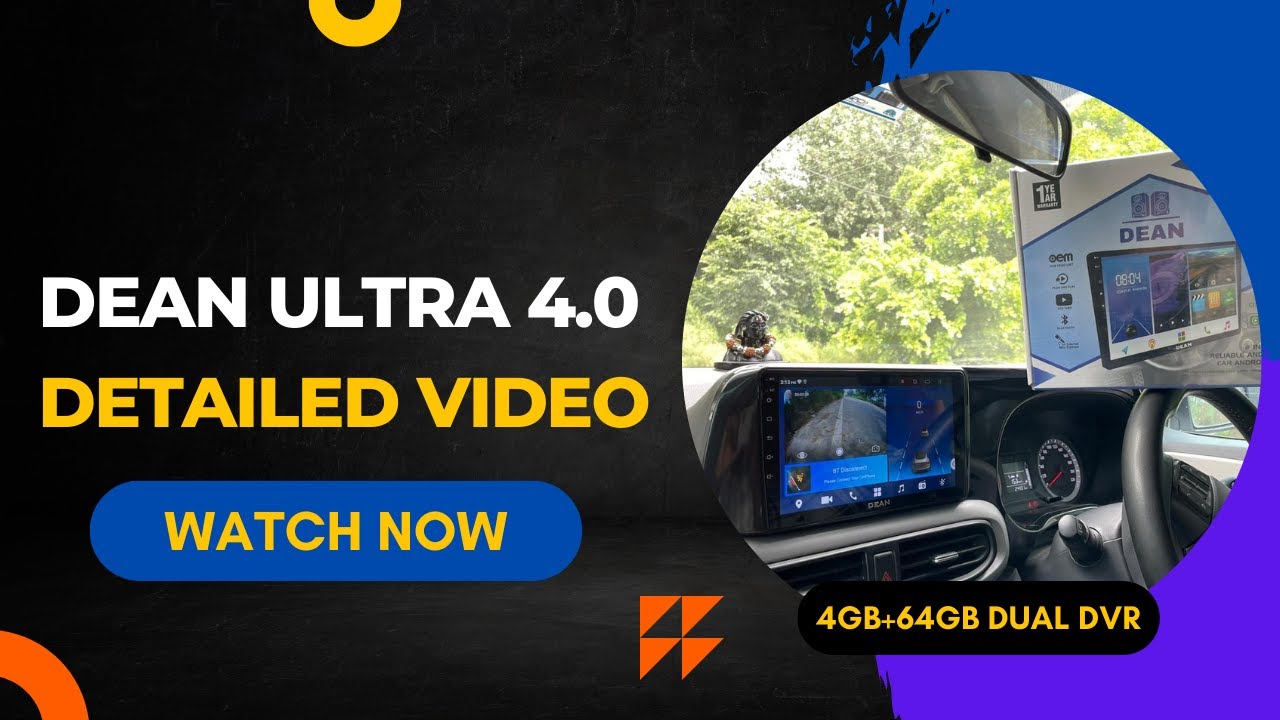 Dean Ultra 4.0 (4GB+64GB) Dual DVR | QLED | Apple Carplay | Octacore| Detailed Video