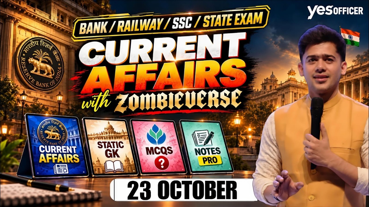 🔴23 October 2026 | Daily Current Affairs | For Bank, Insurance & SSC Exams | Kush Pandey