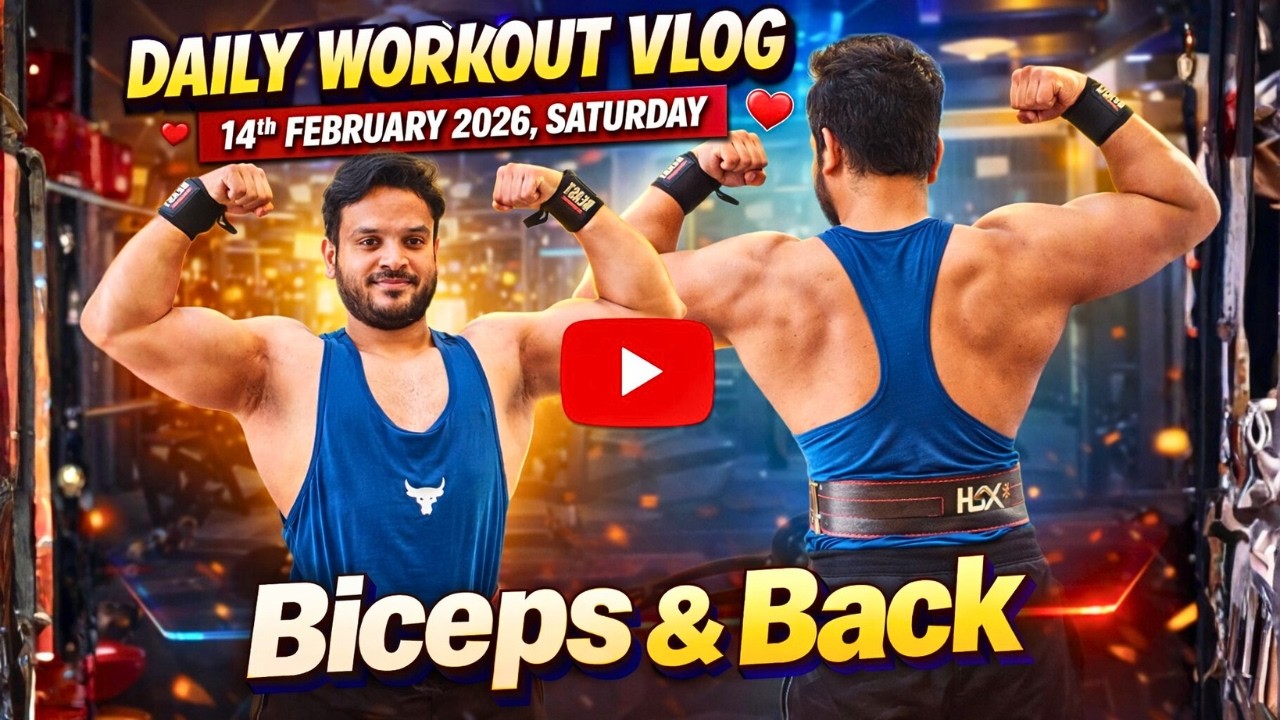 DAILY WORKOUT VLOG | 14th February 2026 (Saturday) | INSANE BICEPS & BACK 💥 Unreal Pump Day