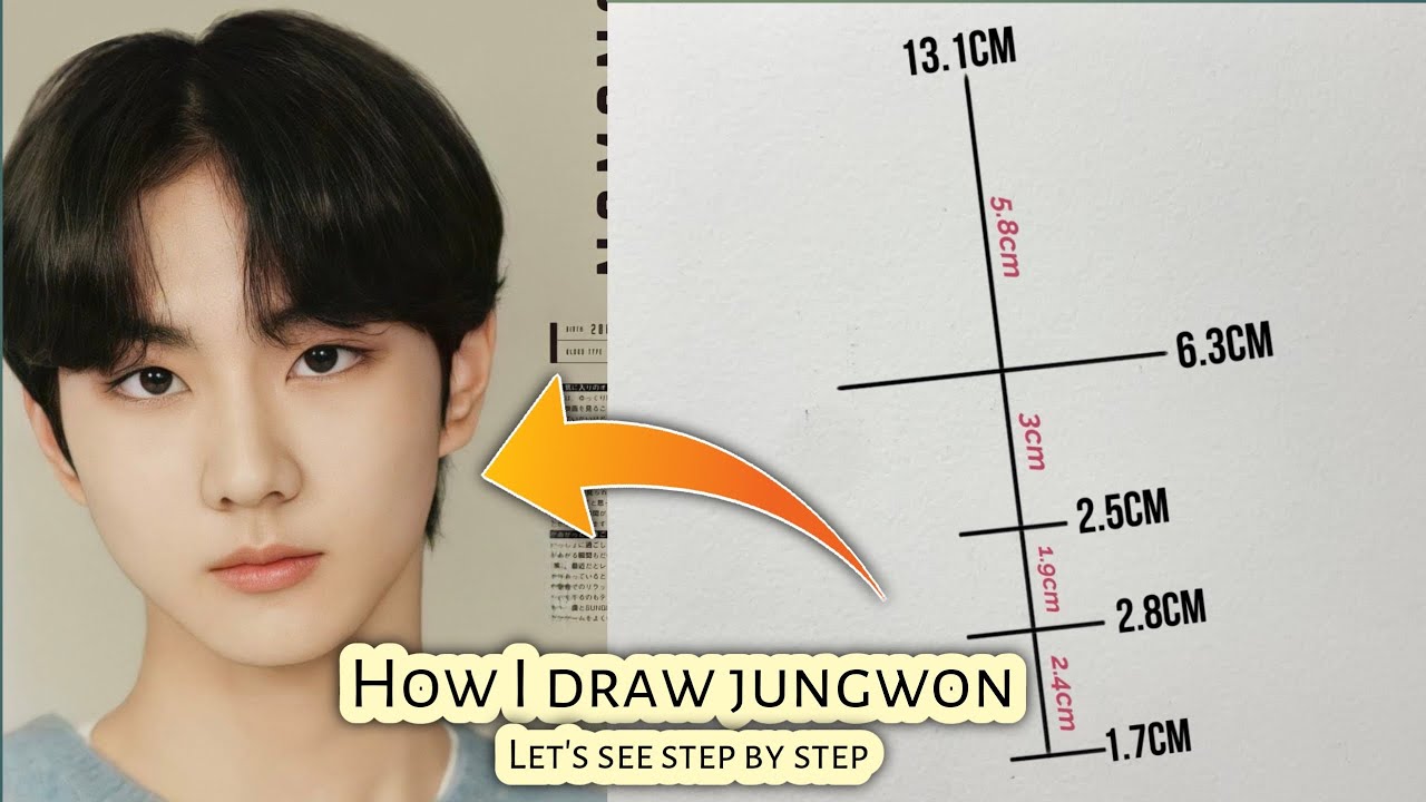Pencil Drawing of Jungwon Enhypen | Outline tutorial | Suraj Kumar art