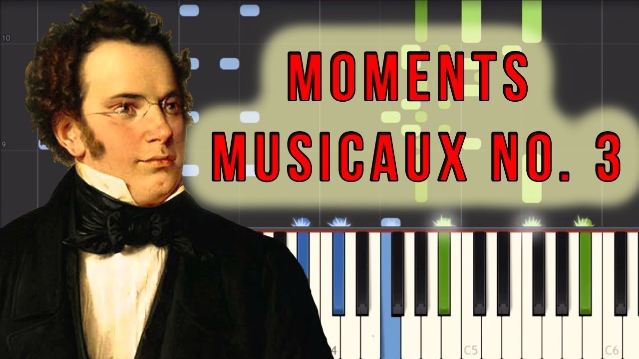 Moments Musicaux No. 3 - Franz Schubert [Piano Tutorial] (Synthesia)