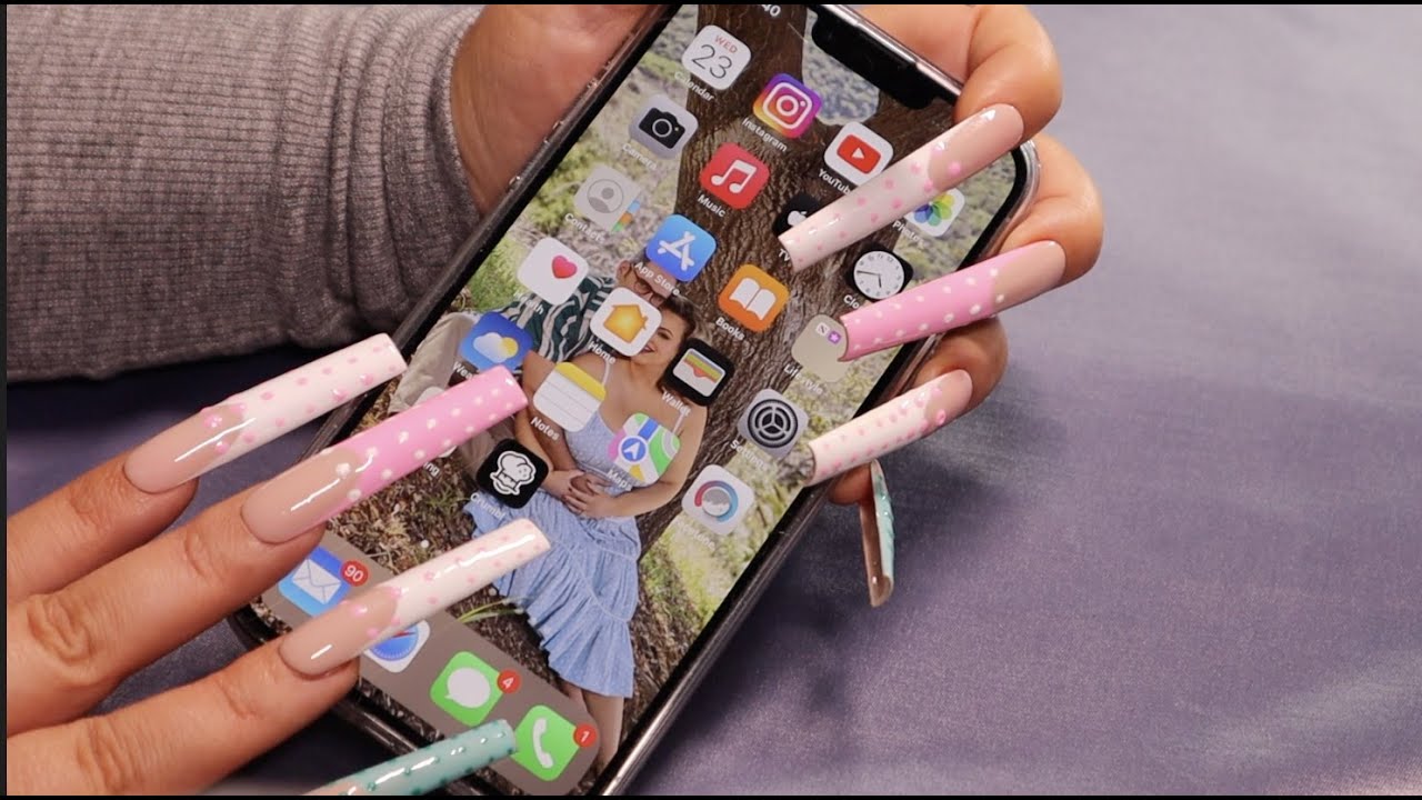 ASMR IPHONE TAPPING 2022 (Что на моем iPhone) ~Трассировка, тихая речь~ ПОКАЛЫВАНИЕ/РАССЛАБЛЕНИЕ/...