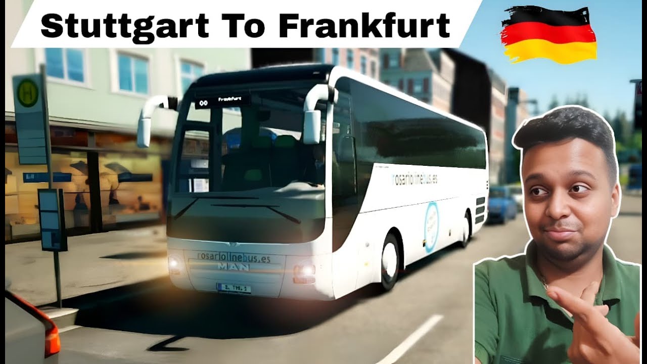 FERNBUS COACH SIMULATOR | STUTTGART TO FRANKFURT | FULL BUS JOURNEY | PC HINDI GAMEPLAY