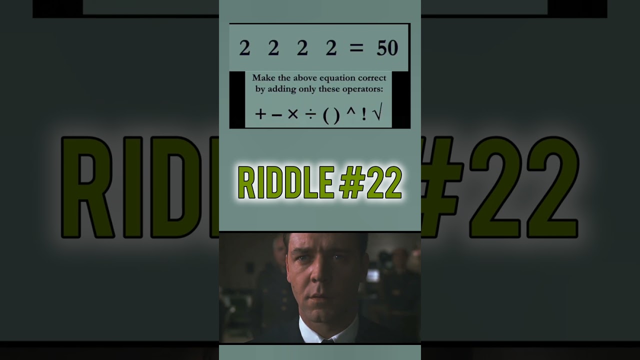 Riddle #22 Genius Level - Maths Puzzles | Tricky Riddles | Maths Game 