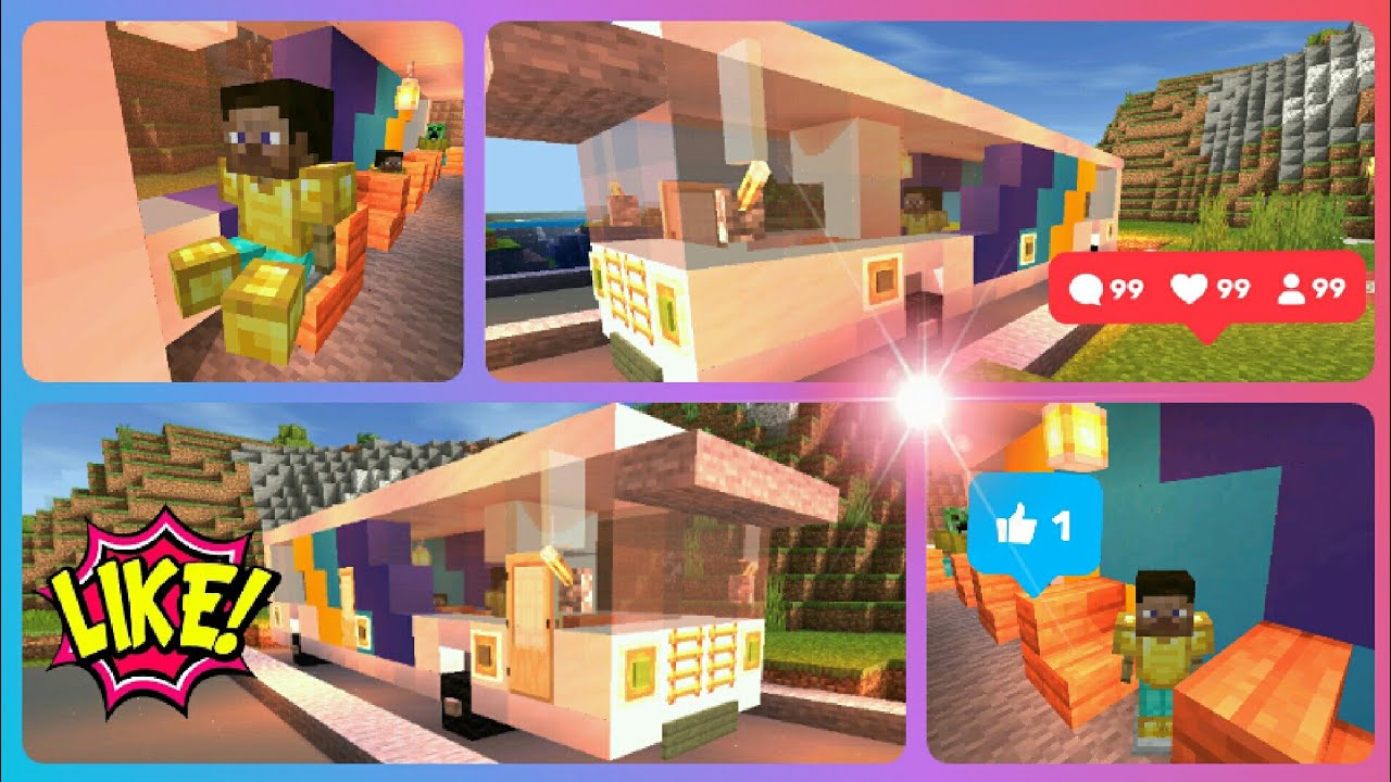 How to build a coach🌻 bus 🚍🚌🚎in minecraft /tutorial .Amazing Builds