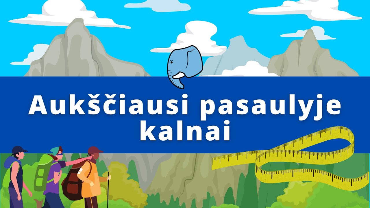 Auk&scaron;čiausi pasaulyje kalnai🏔️ | Edukaciniai filmukai vaikams🐘