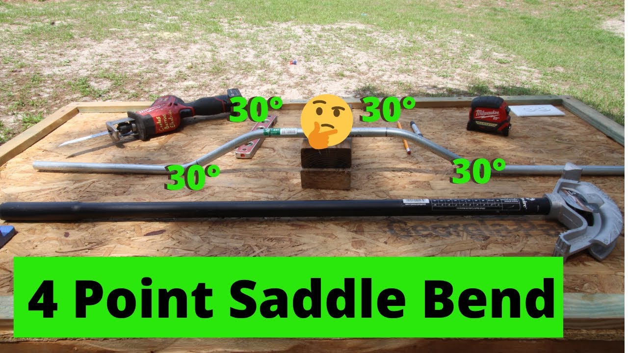 How to make 4 point saddle bend with Emt pipe🤔