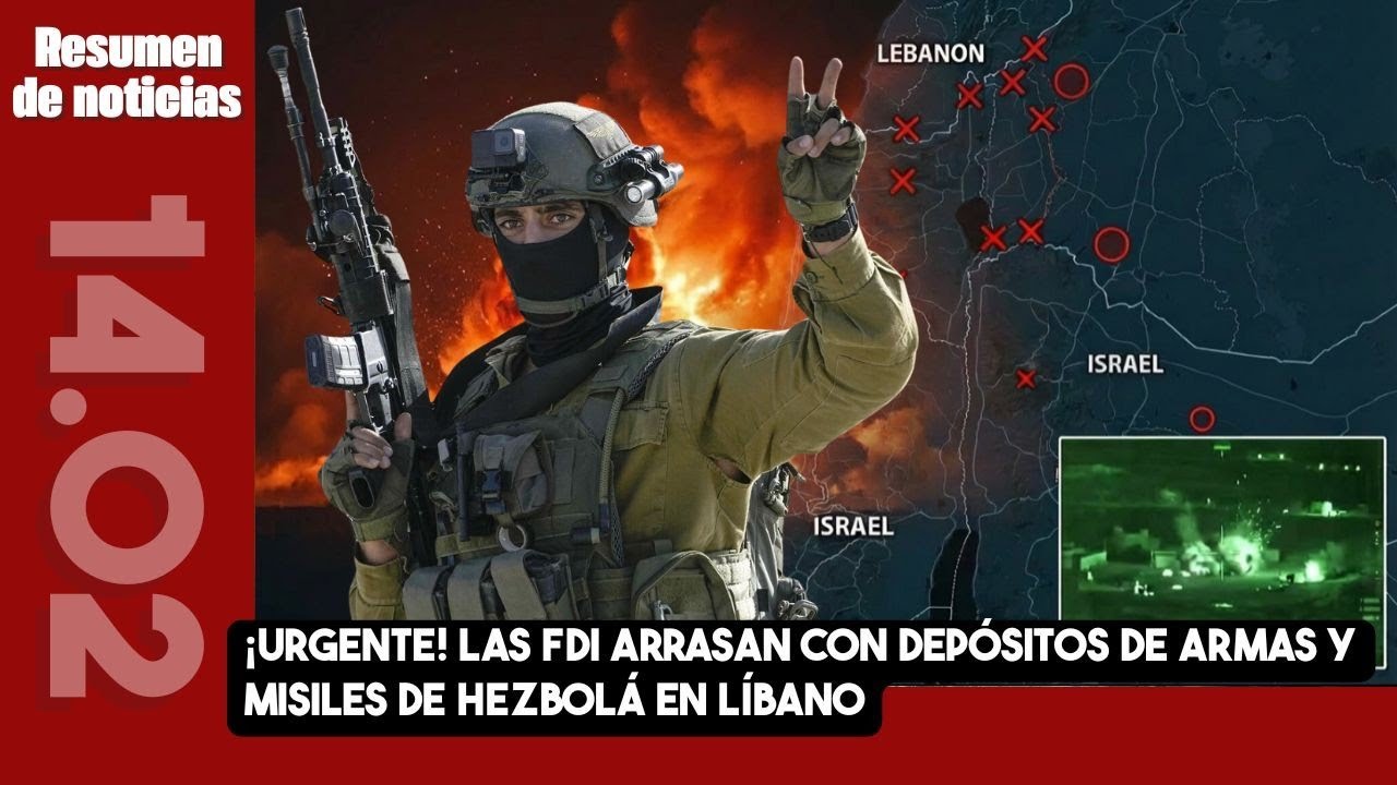 ¡URGENTE! Las FDI arrasan con depósitos de armas y misiles de Hezbolá en Líbano