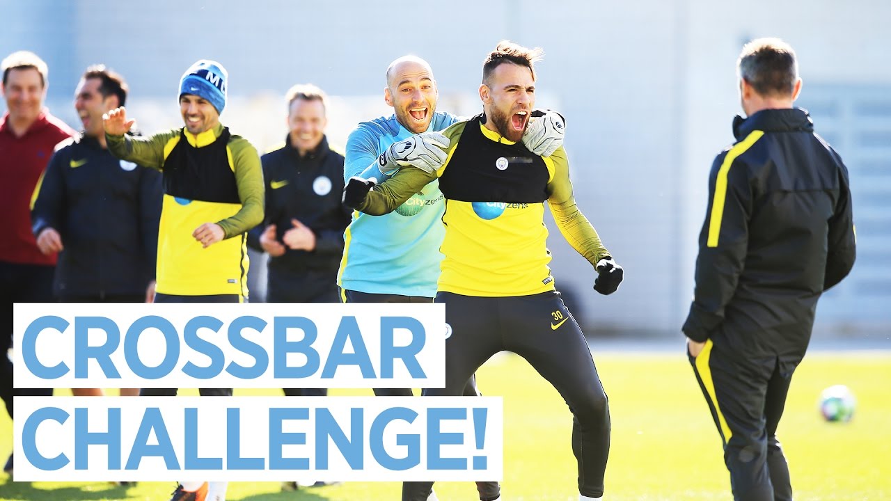 MAN CITY EPIC CROSSBAR CHALLENGE! | Man City Training