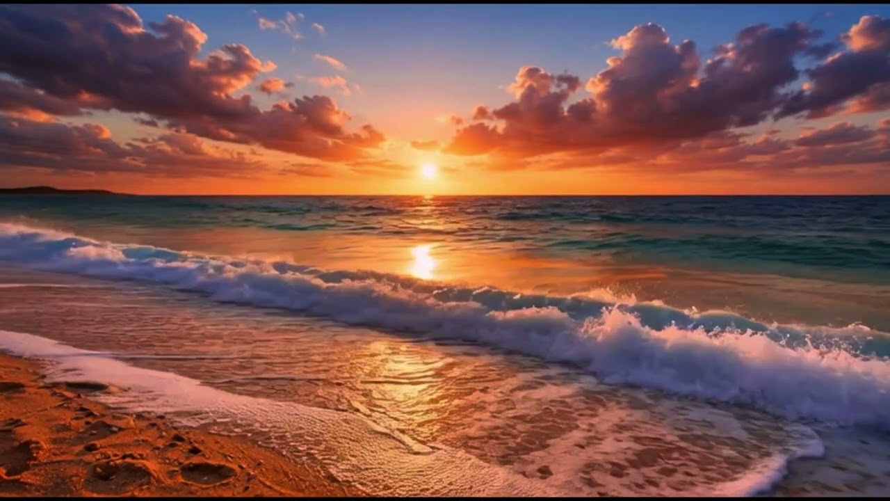 Ocean Sunset Relaxation 🌊 Calm Waves & Peaceful Sound
