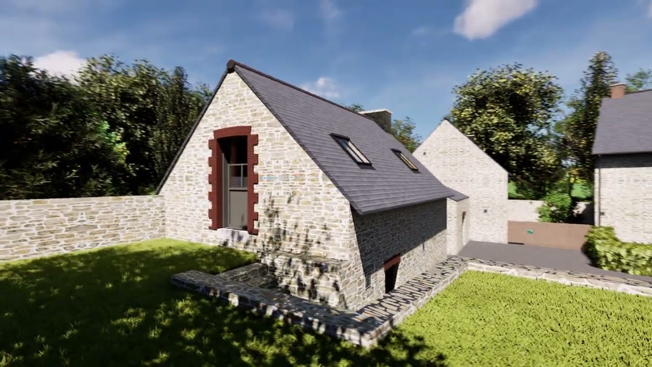 Visuel 3d - Projet maison centre bourg - lot 4 - Ext&eacute;rieur