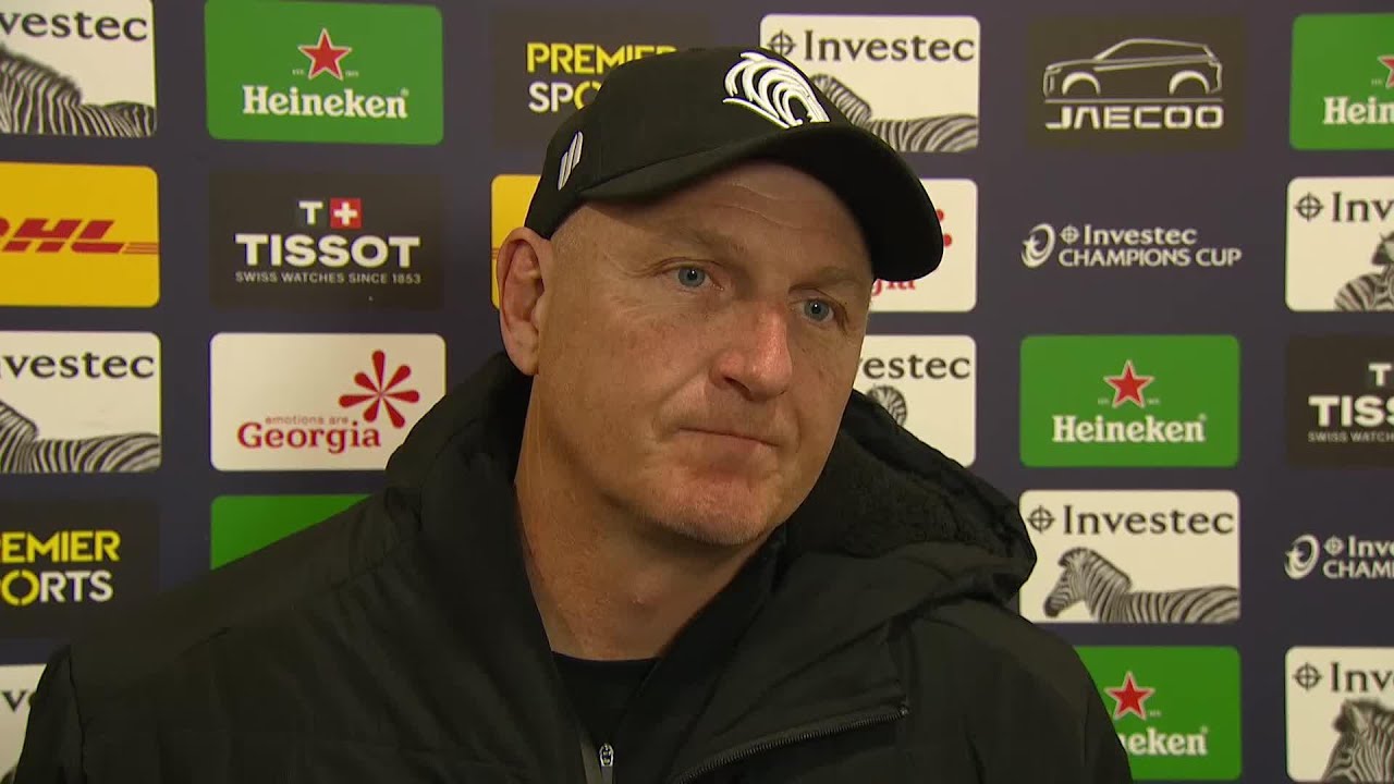 Leicester Tigers Attack Coach Peter Hewat speaks after elimination at the hands of Glasgow Warriors