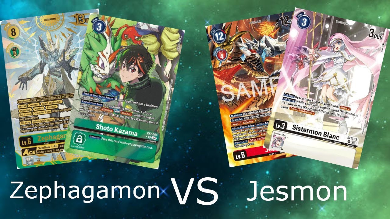 Зефагамон против Джесмона | Матчи Digimon TCG BT23