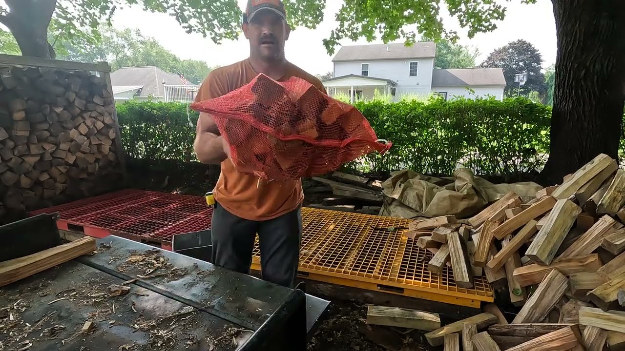 Bagging firewood hoping sales increase!!!
