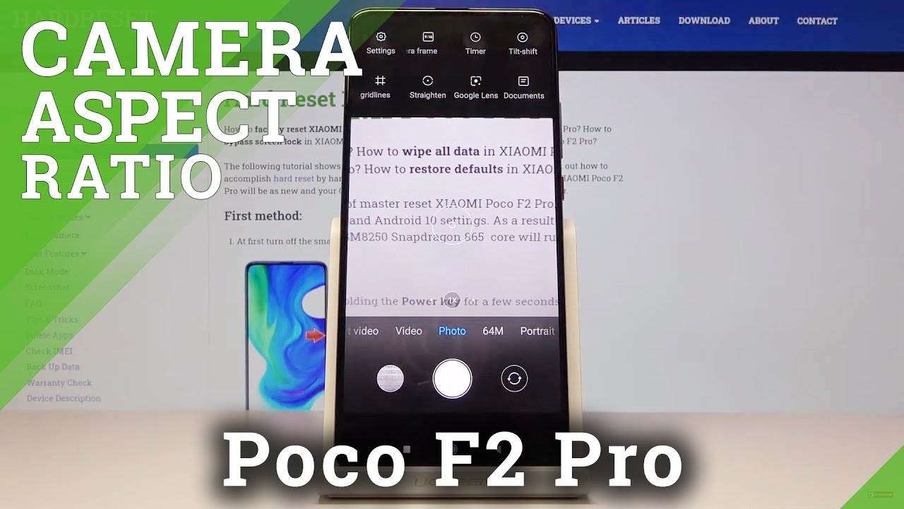 How to Change Photo Aspect Ratio in XIAOMI Poco F2 Pro &ndash; Camera Settings