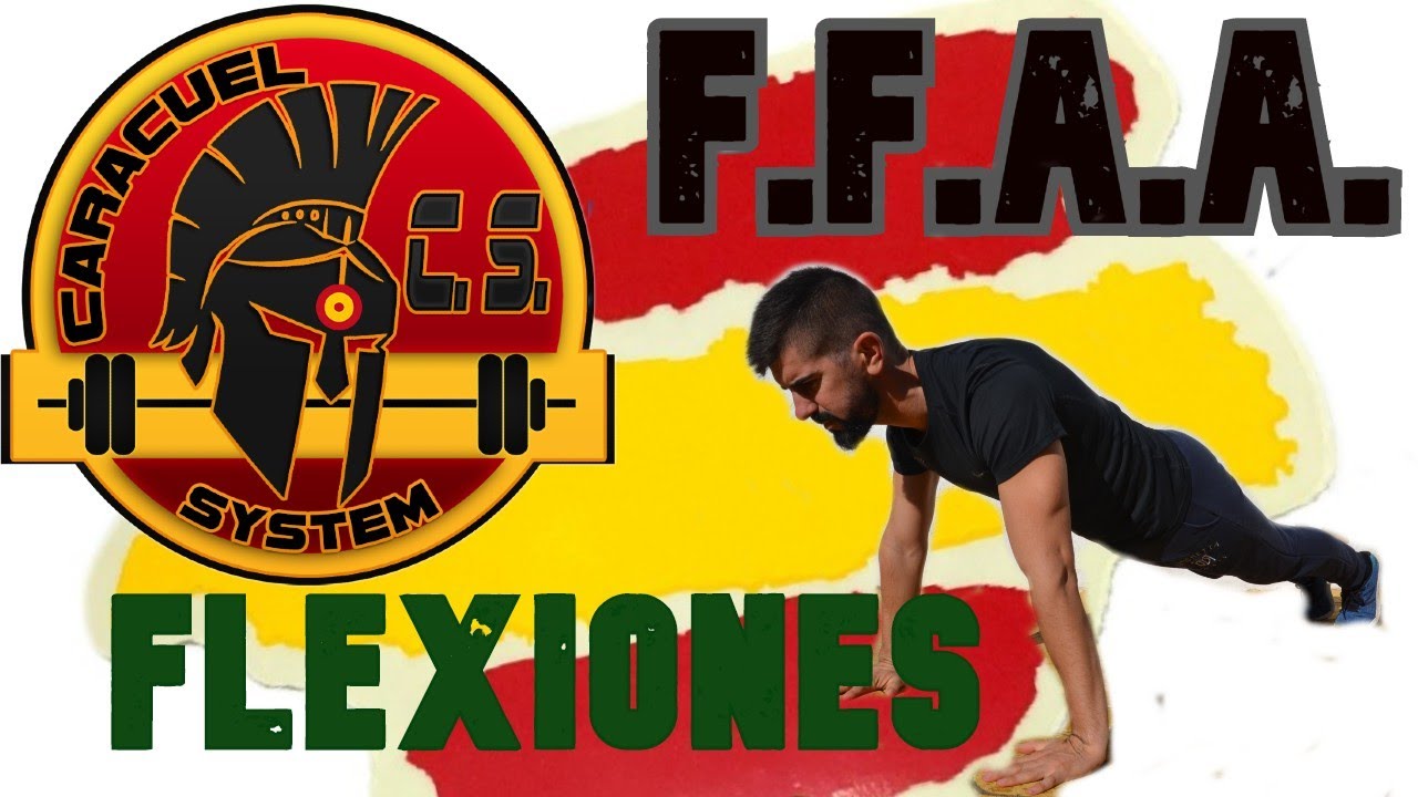 FLEXIONES/ PRUEBAS FÍSICAS EJERCITO ESPAÑOL FLEXO EXTENSIONES DE BRAZOS EN LAS F.F.A.A.