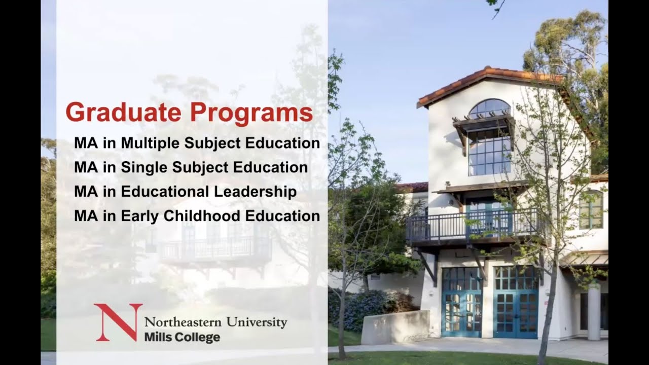 Informational Webinar on Education Programs at Mills College at Northeastern University