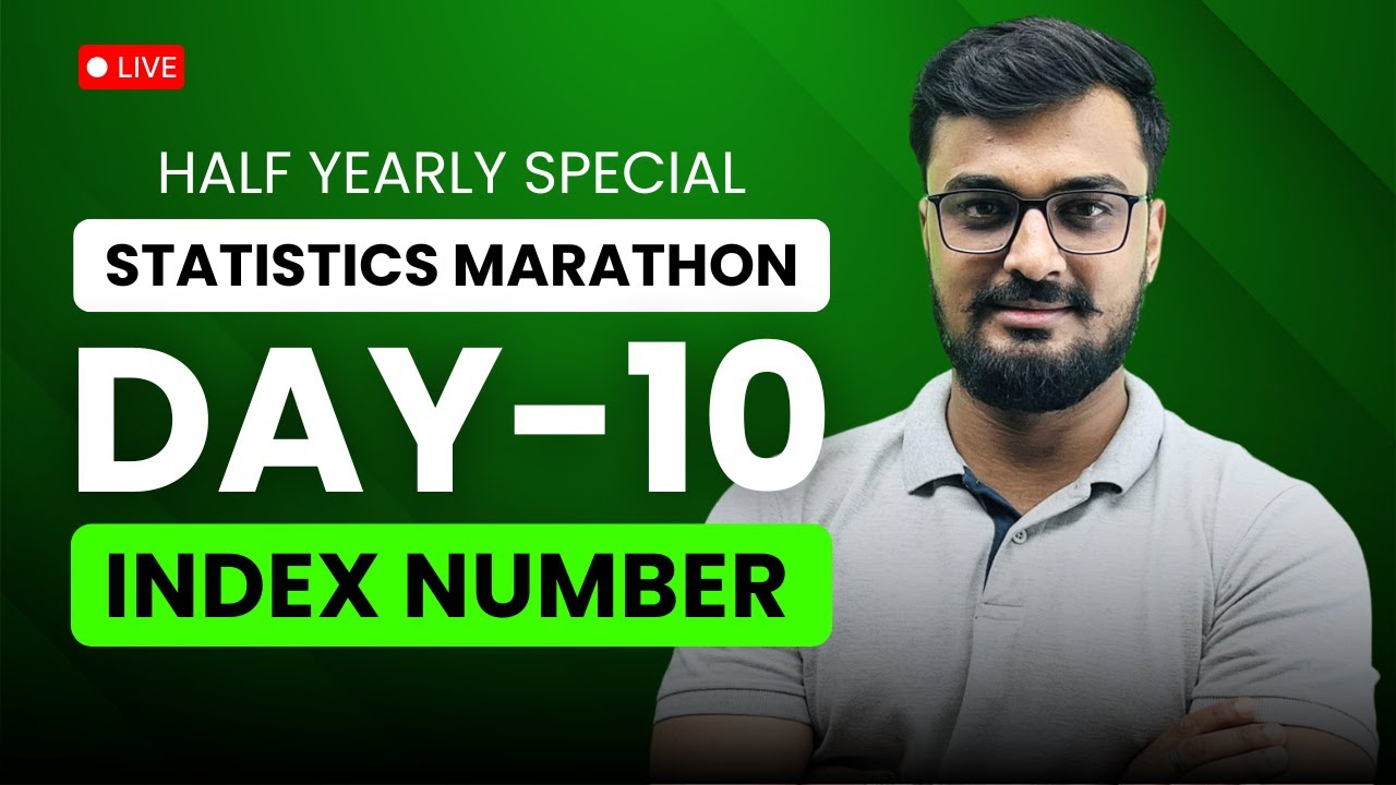 INDEX NUMBER | 11TH STATISTICS | ISC | MARATHON DAY - 10 🔥|  CLASS 11 (ISC) Rishabh Sir | 8112601234